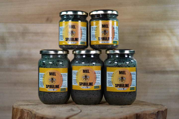Miels à la spiruline purs